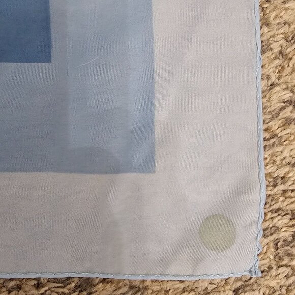 Michelangelo Sorrento Blue Gradient Square Silk Scarf 30"x30" Head Wrap - Picture 8 of 8